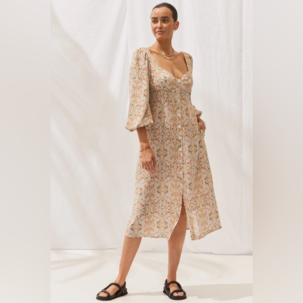 Sancia the Fleur Midi Dress in Luziannes Floral Size Small NWT
